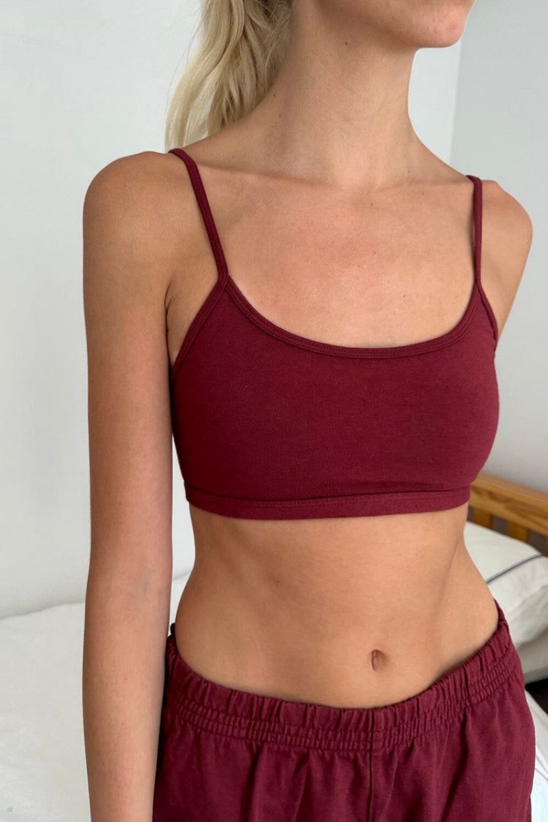 Soutien Gorge Brandy Melville Laney Bordeaux | ODJ-49546525